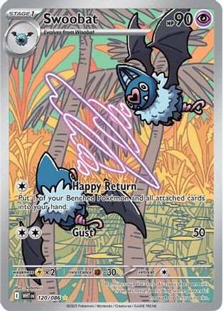 Swoobat 120/086 Illustration Rare White Flare NM/M