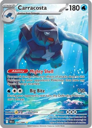 Carracosta 107/086 Illustration Rare Black Bolt Holo NM/M