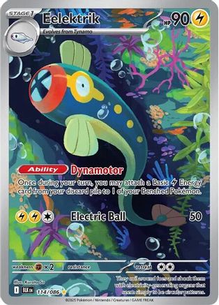 Eelektrik 114/086 Illustration Rare Black Bolt Holo NM/M
