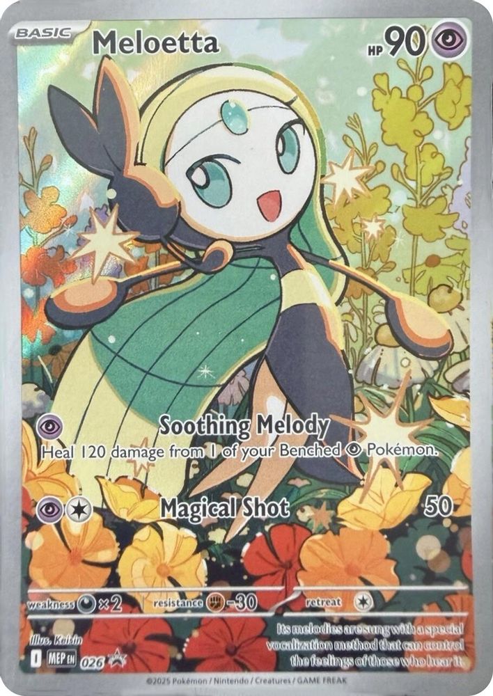 Meloetta 026 Illustration Rare ME: Mega Evolution Promo Holo NM/M