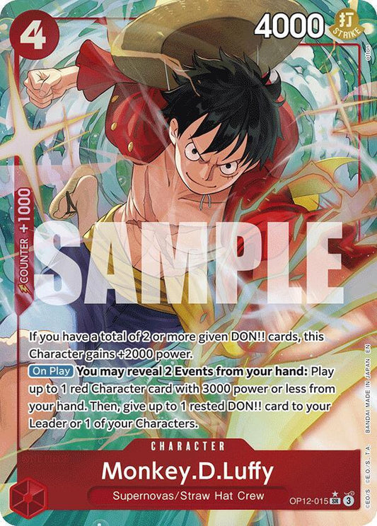 Monkey.D.Luffy (Alternate Art) OP12-015 Super Rare Legacy of the Master NM/M
