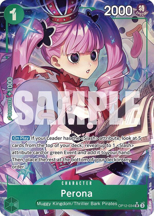 Perona (Alternate Art) OP12-034 Super Rare Legacy of the Master NM/M