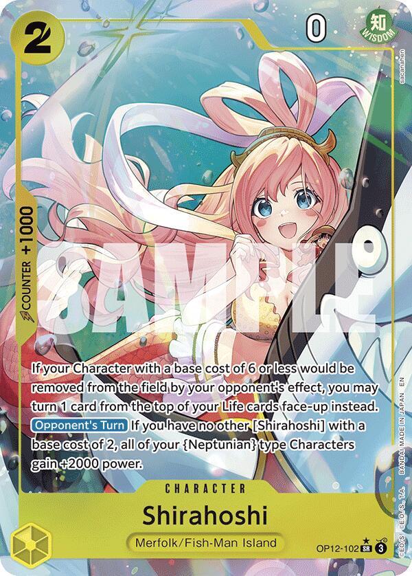 Shirahoshi (Alternate Art) OP12-102 Super Rare Legacy of the Master NM/M