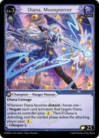 Diana, Moonpiercer 8 Common Distorted Reflections Starter Decks NM/M