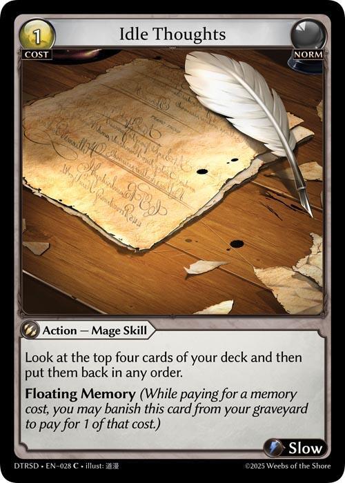 Idle Thoughts 28 Common Distorted Reflections Starter Decks NM/M