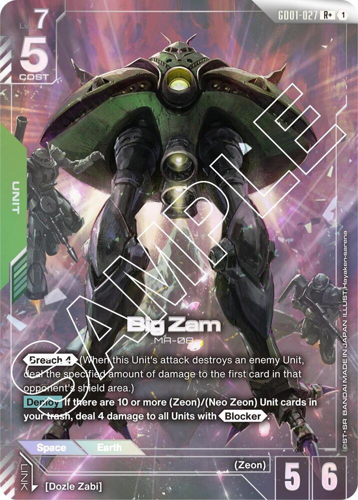 Big Zam (R+) GD01-027 R+ Newtype Rising NM/M