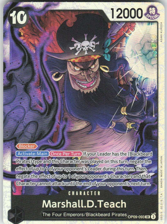Marshall.D.Teach (093) SR Emperors in the New World OP09-093 NM