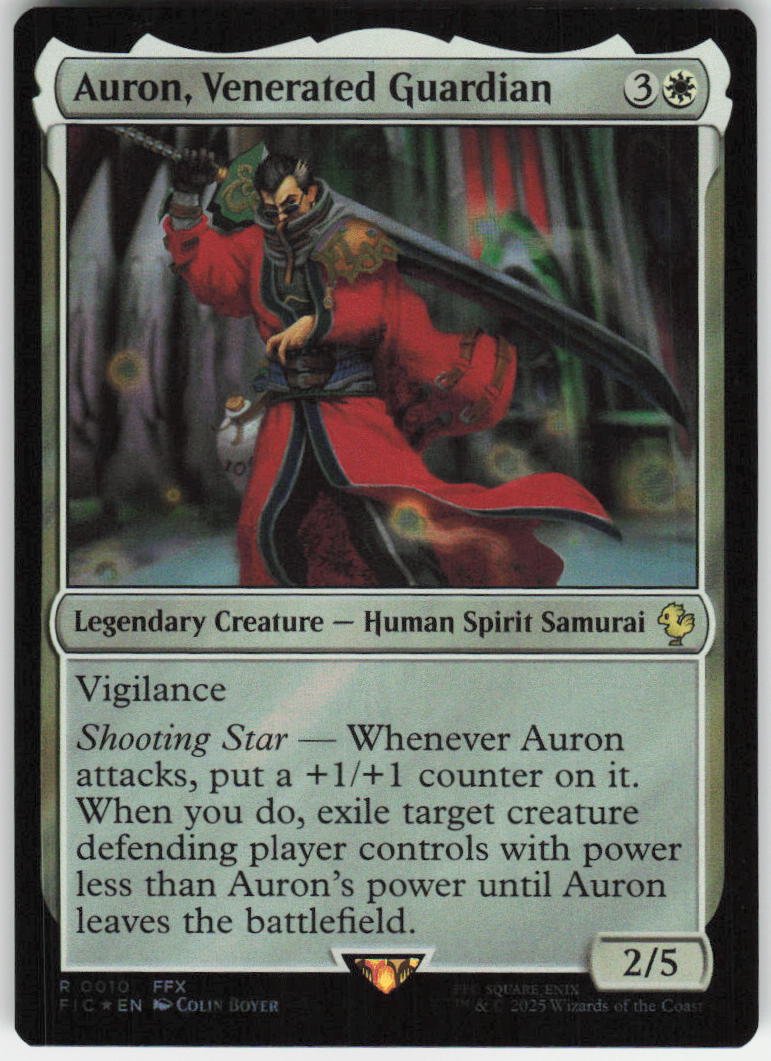 Auron, Venerated Guardian (Surge Foil) R Commander: FINAL FANTASY 10 NM