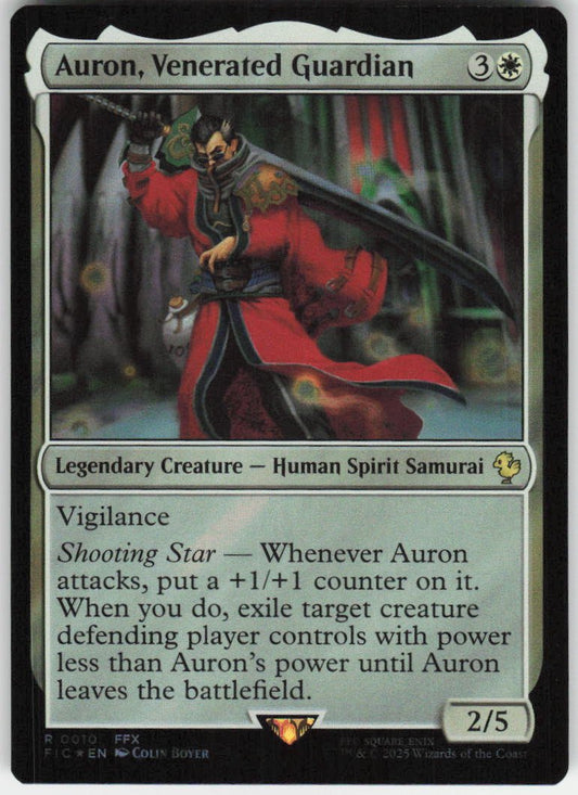 Auron, Venerated Guardian (Surge Foil) R Commander: FINAL FANTASY 10 NM