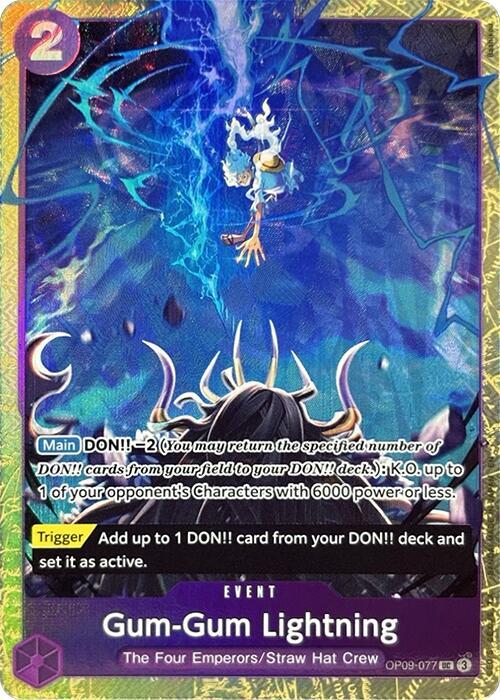 Gum-Gum Lightning (PRB04) OP09-077 One Piece Promotion Cards NM/M