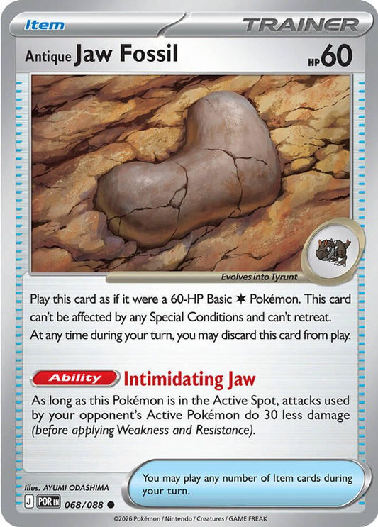 Antique Jaw Fossil 068/088 Common Reverse Holo Perfect Order NM/M