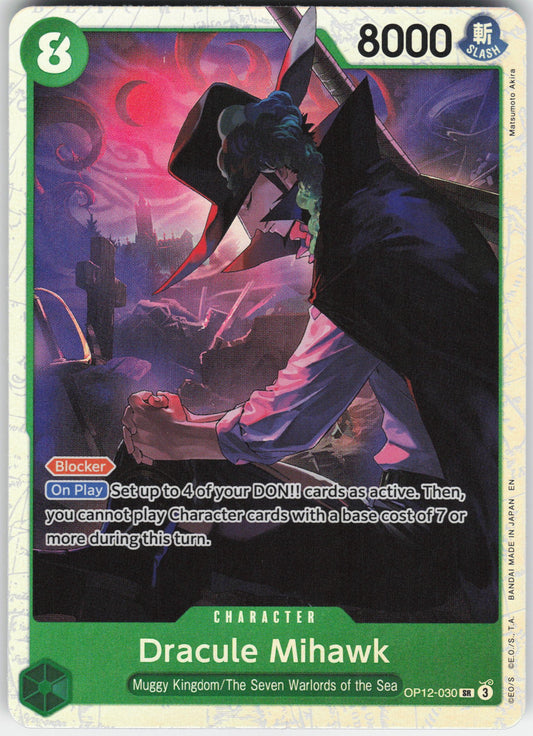 Dracule Mihawk SR Legacy of the Master OP12-030 NM