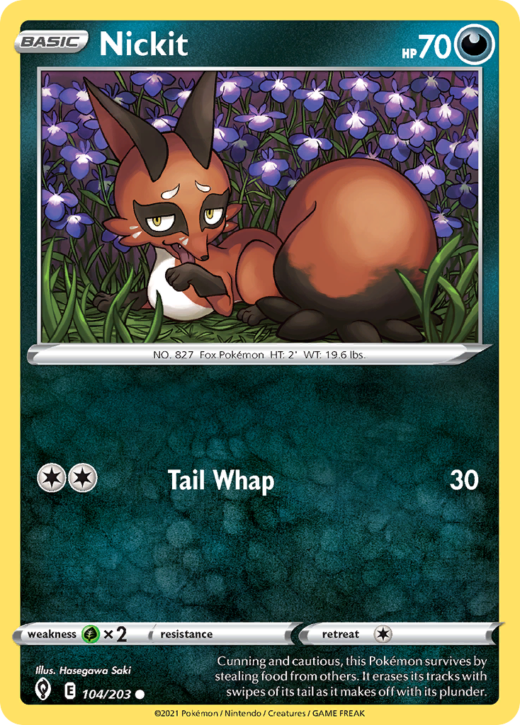 Nickit 104/203 Common Reverse Holo Evolving Skies NM/LP