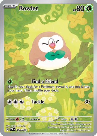 Rowlet 090/088 Illustration Rare Perfect Order Holo NM/M