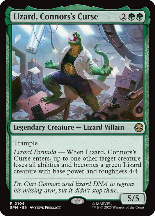 Lizard, Connors's Curse 106 Rare Marvel's Spider-Man NM/M