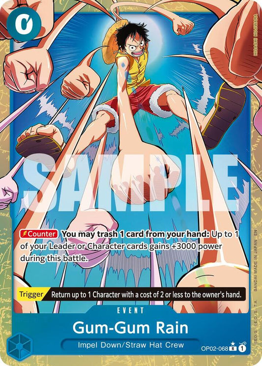 Gum-Gum Rain (Alternate Art) OP02-068 Premium Booster -The Best- Vol. 2 NM/M