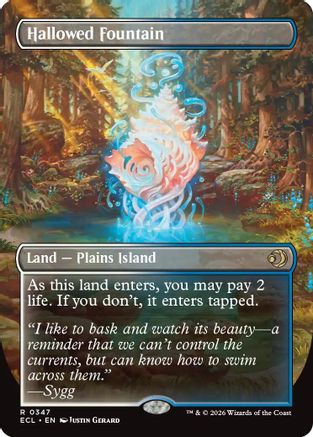 Hallowed Fountain (Borderless) 347 Rare Lorwyn Eclipsed Foil NM/M