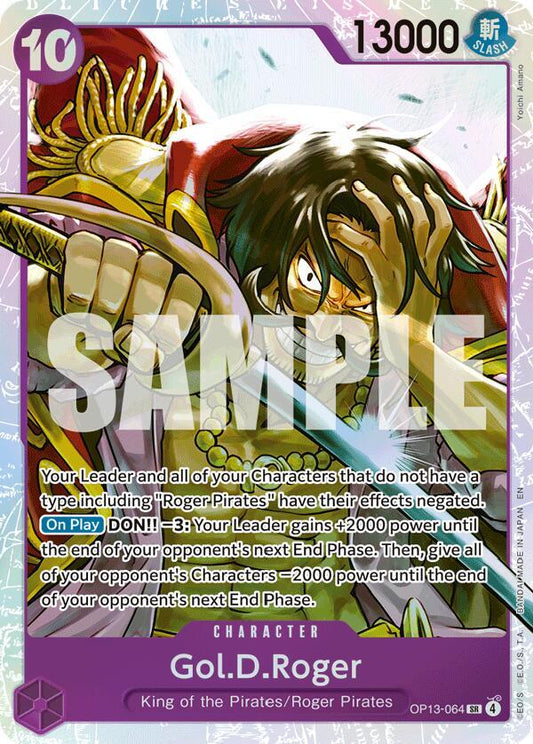 Gol.D.Roger (064) OP13-064 Super Rare Carrying On His Will NM/M