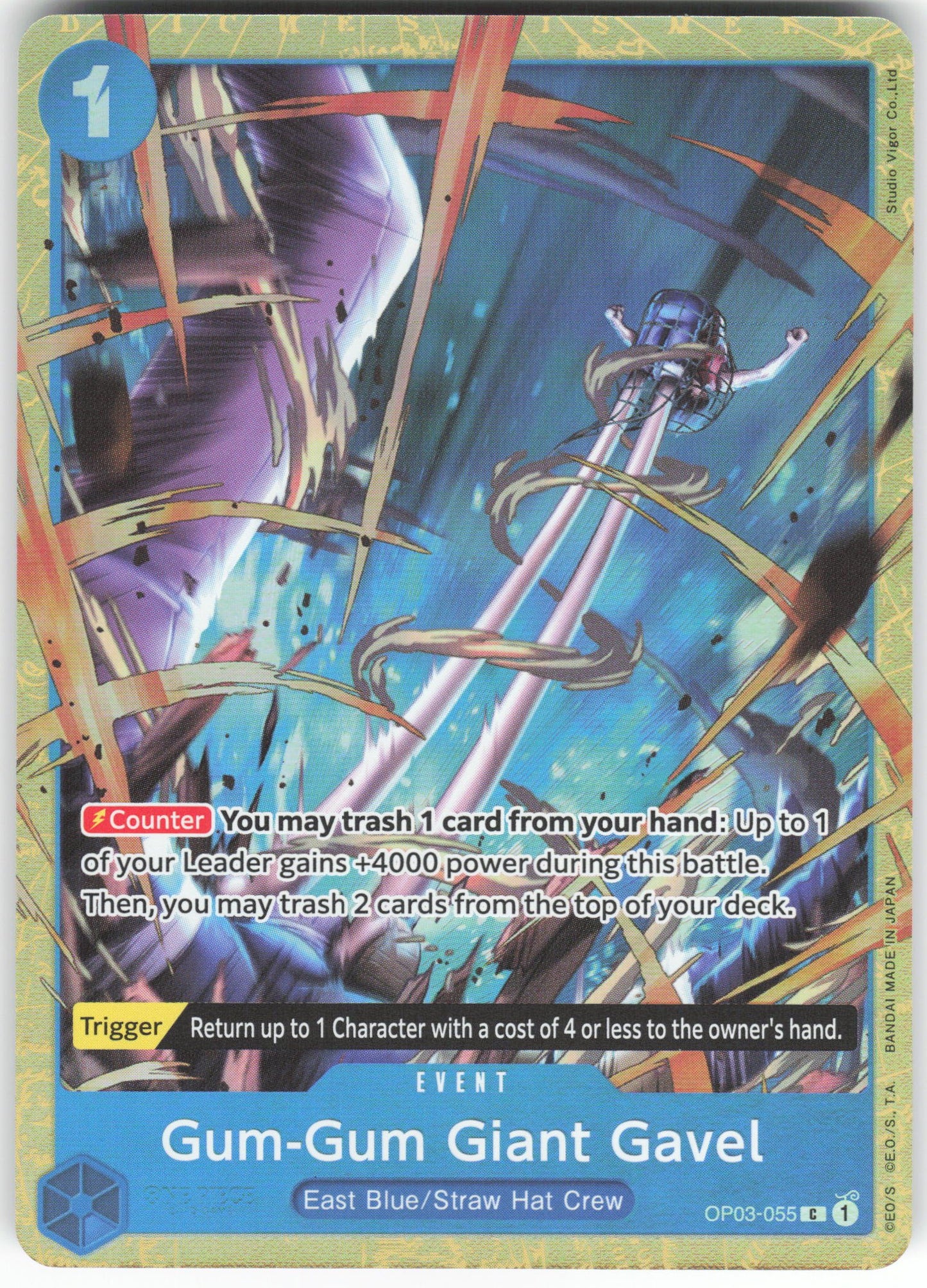 Gum-Gum Giant Gavel (Premium Card Collection -Best Selection Vol. 2-) C One Piece Promotion Cards OP03-055 NM
