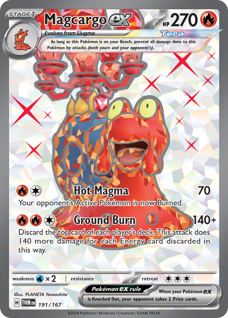 Magcargo ex 191/167 Ultra Rare Twilight Masquerade NM/M