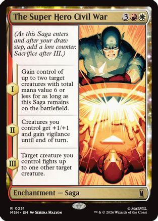 The Super Hero Civil War 231 Foil Rare Marvel Super Heroes NM/M