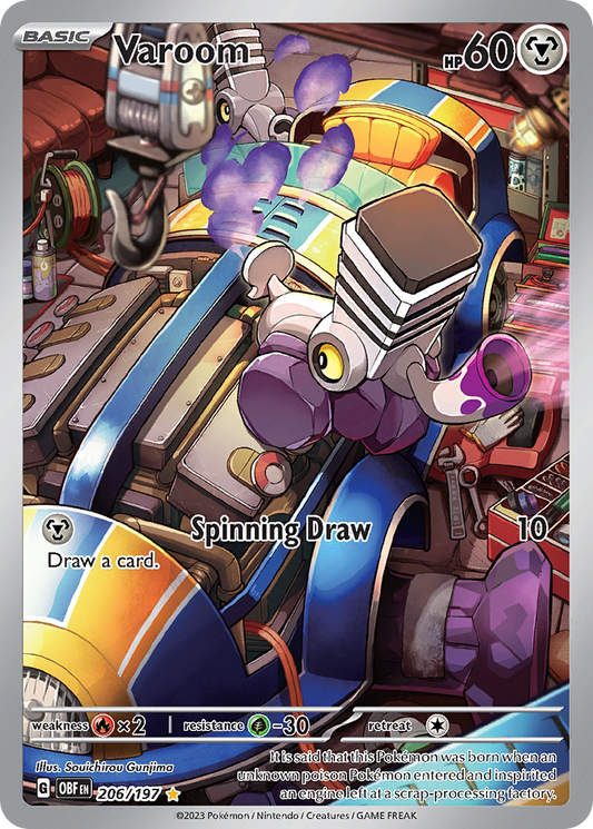 Varoom 206/197 Illustration Rare Obsidian Flames NM/M