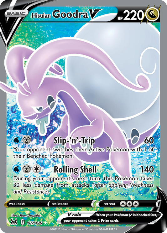 Hisuian Goodra V 187/196 Ultra Rare Lost Origin NM/M