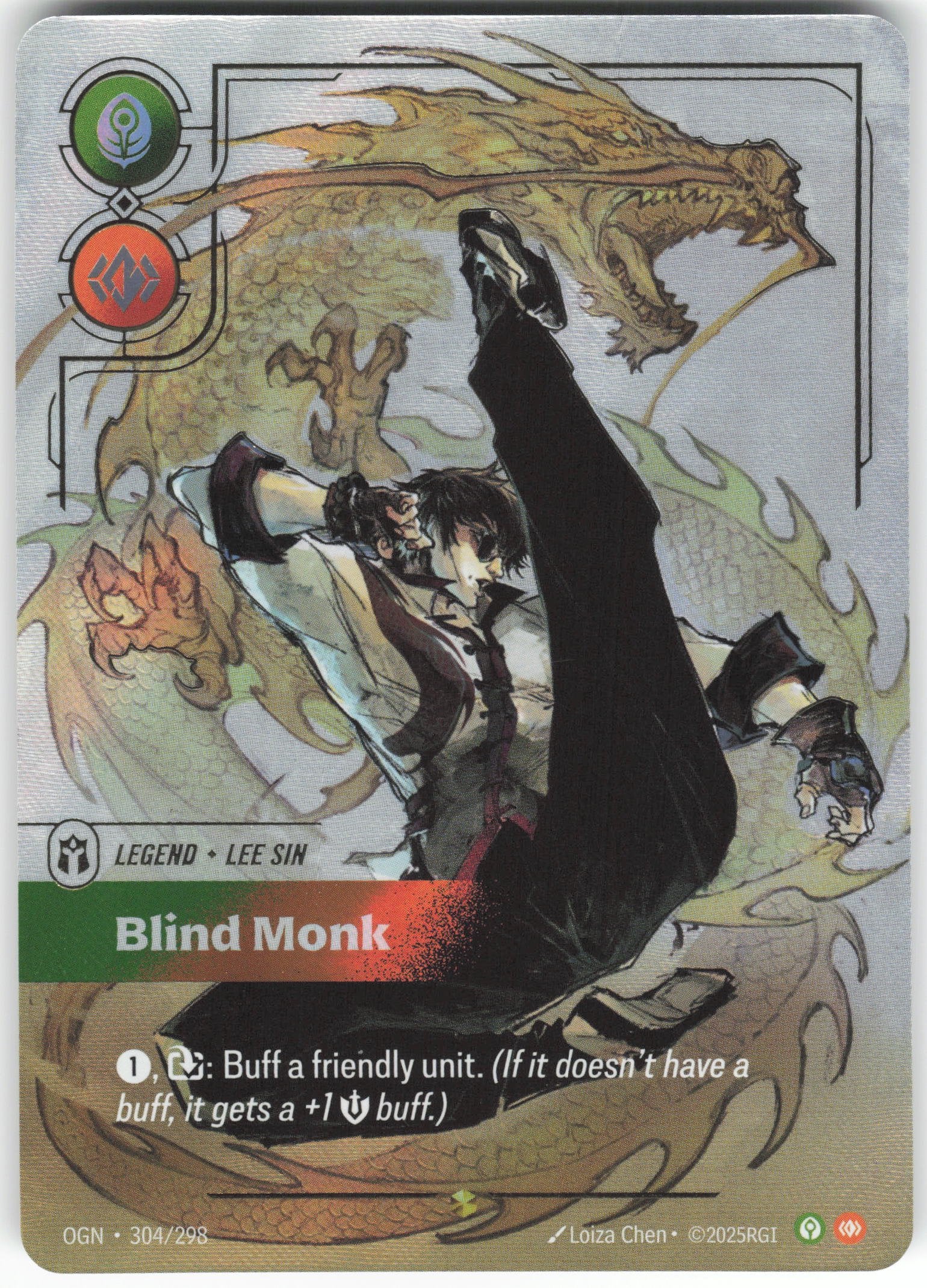 Lee Sin - Blind Monk (Overnumbered) Showcase Origins 304/298 NM
