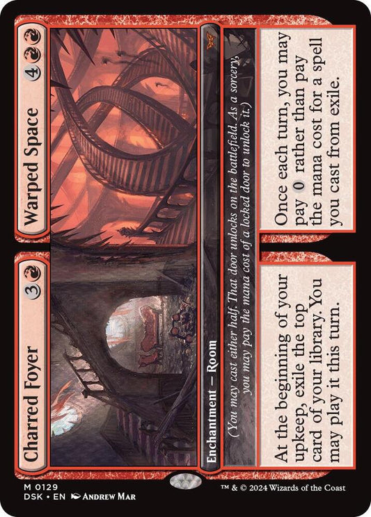 Charred Foyer // Warped Space 129 Mythic Duskmourn: House of Horror NM/M