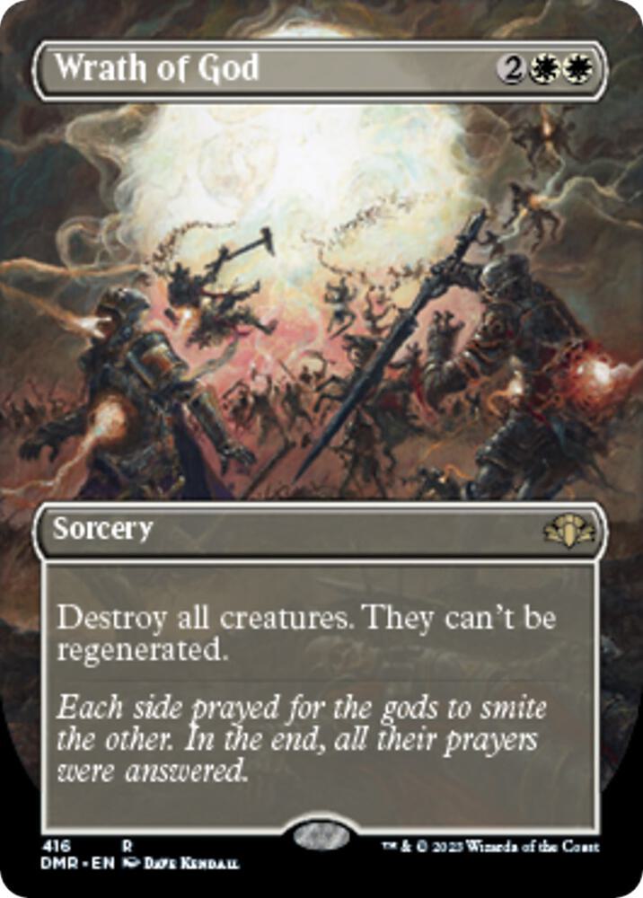 Wrath of God (Borderless) 416 Foil Rare Dominaria Remastered NM/M