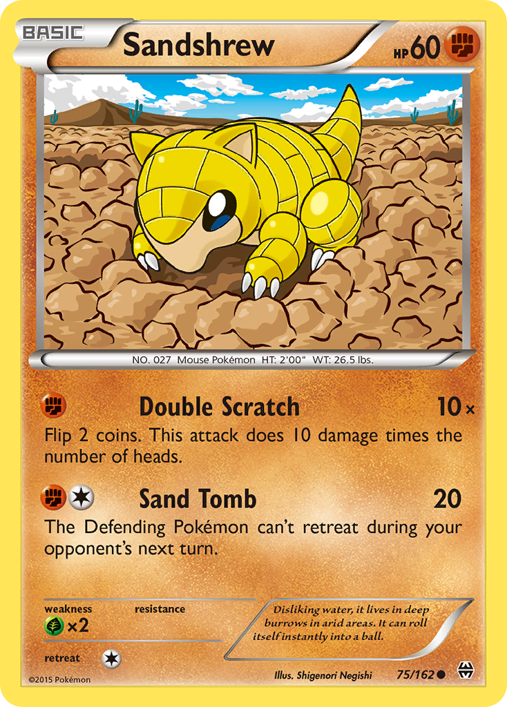Sandshrew 75/162 Common BREAKthrough NM/M