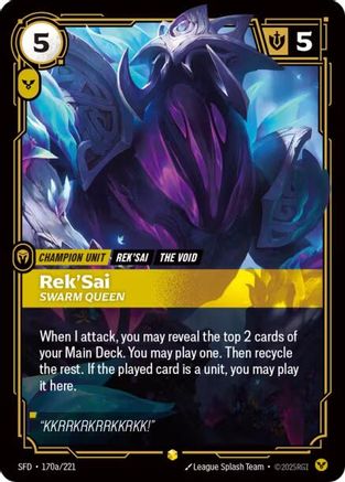 Rek'Sai 170a/221 Showcase Spiritforged NM/M