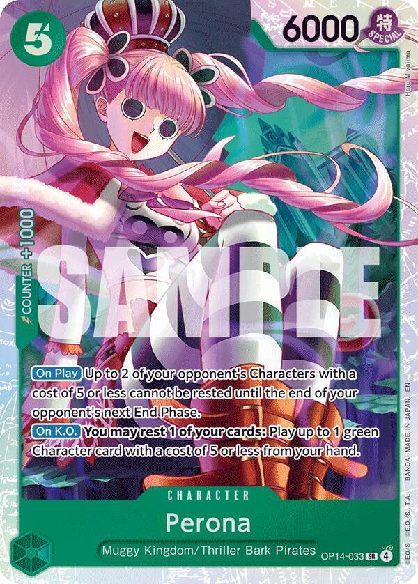 Perona OP14-033 Super Rare The Azure Sea's Seven NM/M