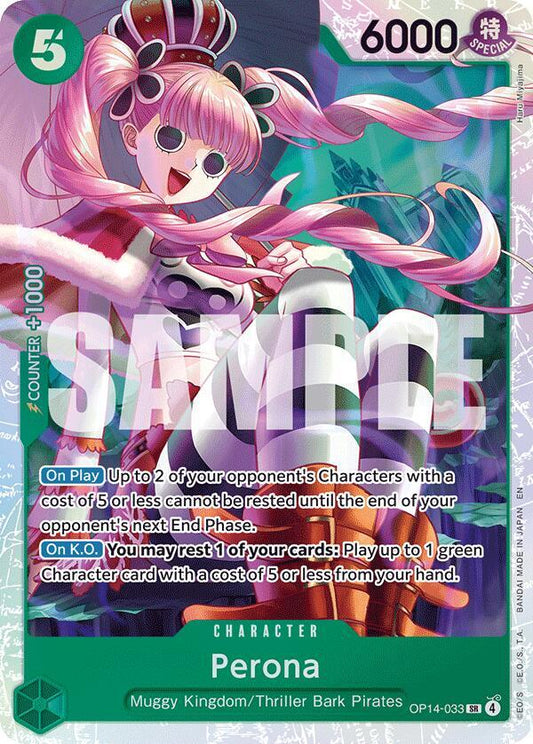 Perona OP14-033 Super Rare The Azure Sea's Seven NM/M