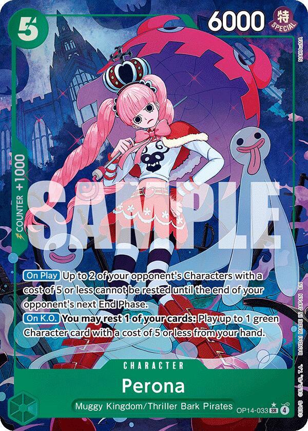 Perona (Alternate Art) OP14-033 Super Rare The Azure Sea's Seven NM/M