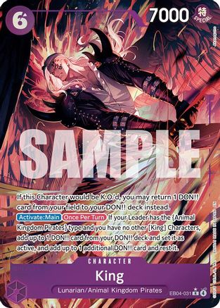 King (Alternate Art) EB04-031 Rare The Azure Sea's Seven NM/M