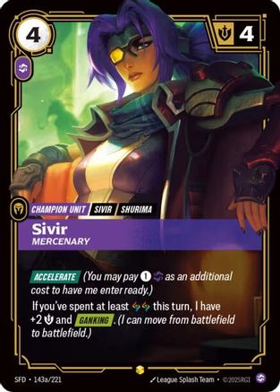 Sivir 143a/221 Showcase Spiritforged NM/M