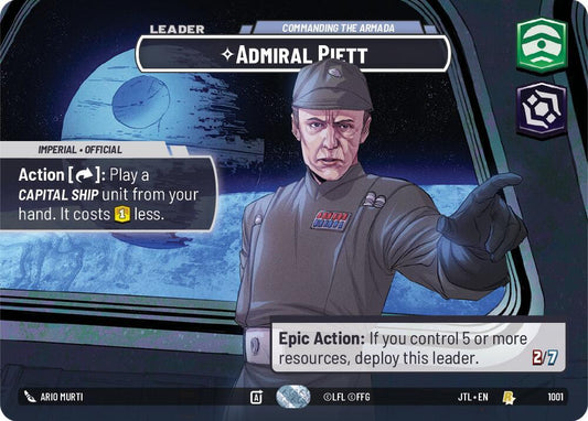 Admiral Piett - Commanding the Armada (Showcase) 1001 Foil Jump to Lightspeed NM/M