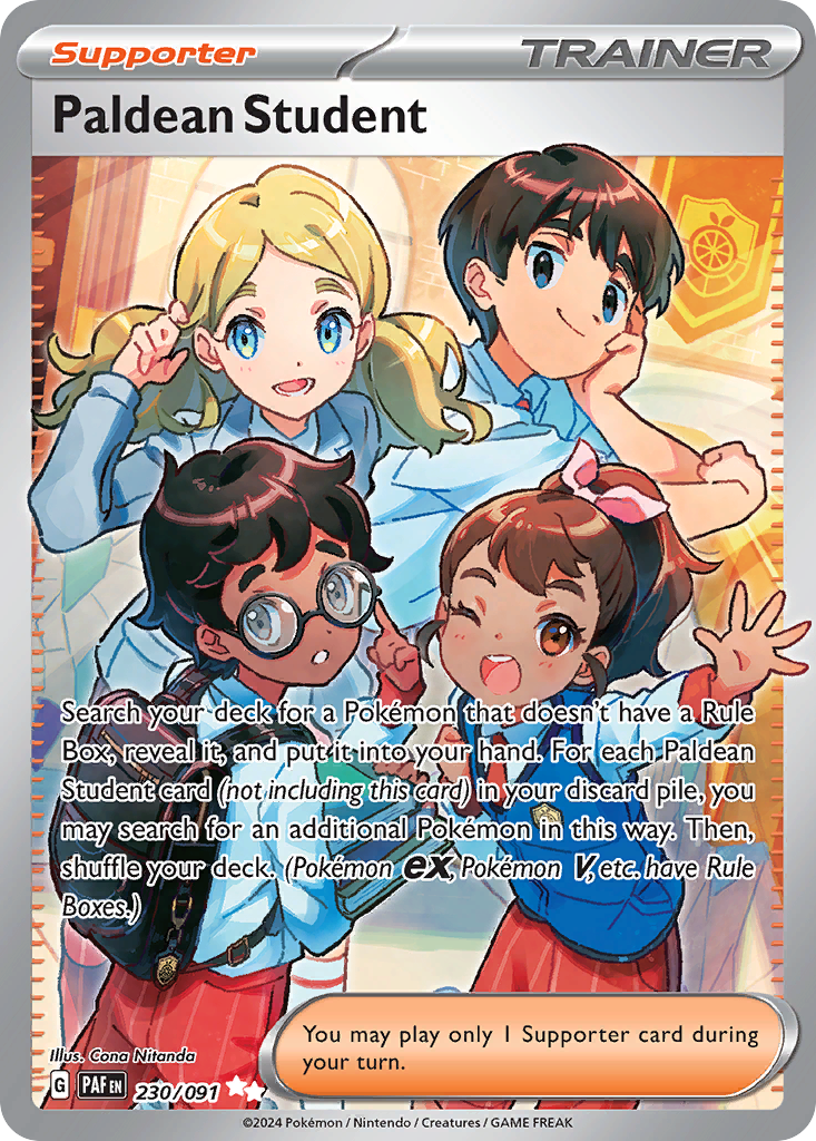 Paldean Student 230/091 Ultra Rare Paldean Fates NM/M