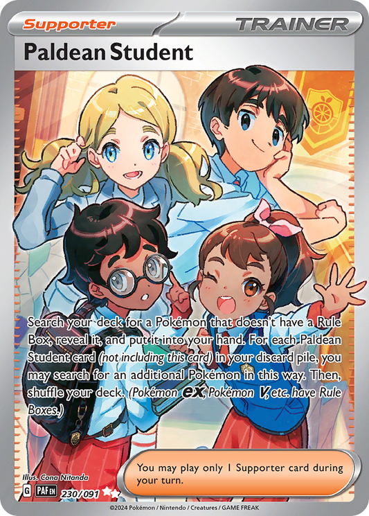 Paldean Student 230/091 Ultra Rare Paldean Fates NM/M