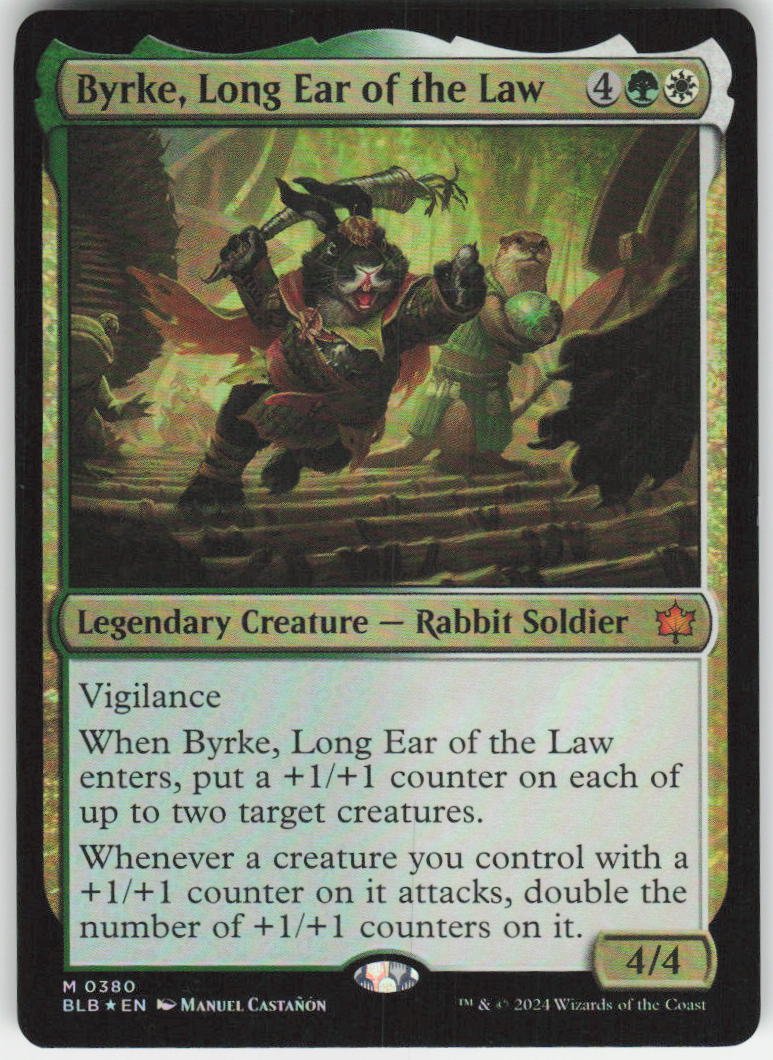 Byrke, Long Ear of the Law M Bloomburrow 380 NM Foil