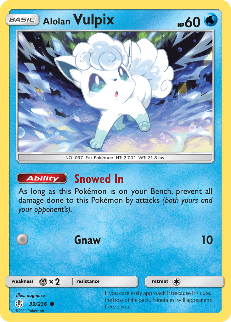 Alolan Vulpix 39/236 Common Cosmic Eclipse NM/M