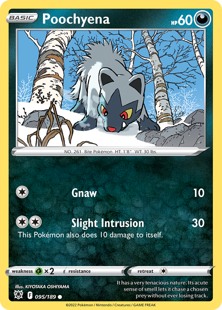 Poochyena 095/189 Common Reverse Holo Astral Radiance NM/LP