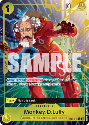 Monkey.D.Luffy (012) (Full Art) ST29-012 Common Starter Deck 29: Egghead NM/M