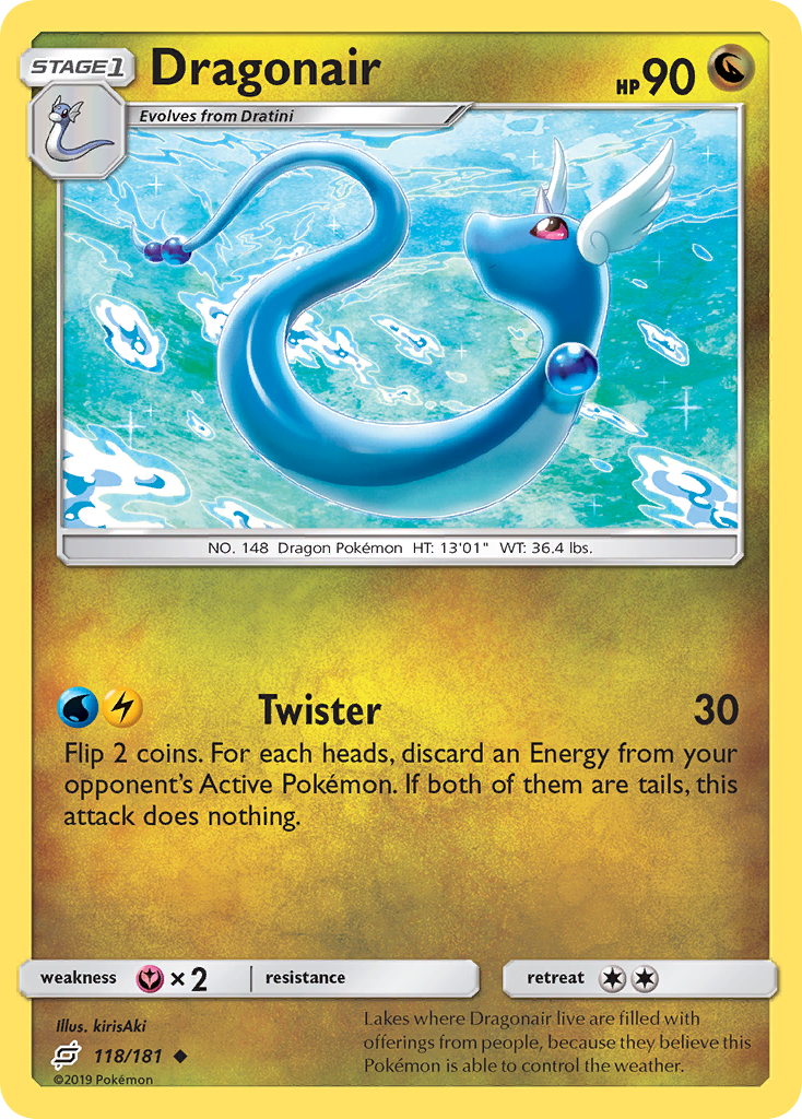 Dragonair 118/181 Uncommon Reverse Holo Team Up NM/LP