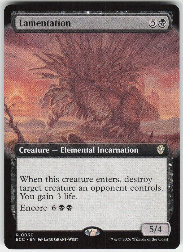 Lamentation (Extended Art) R Commander: Lorwyn Eclipsed 30 NM