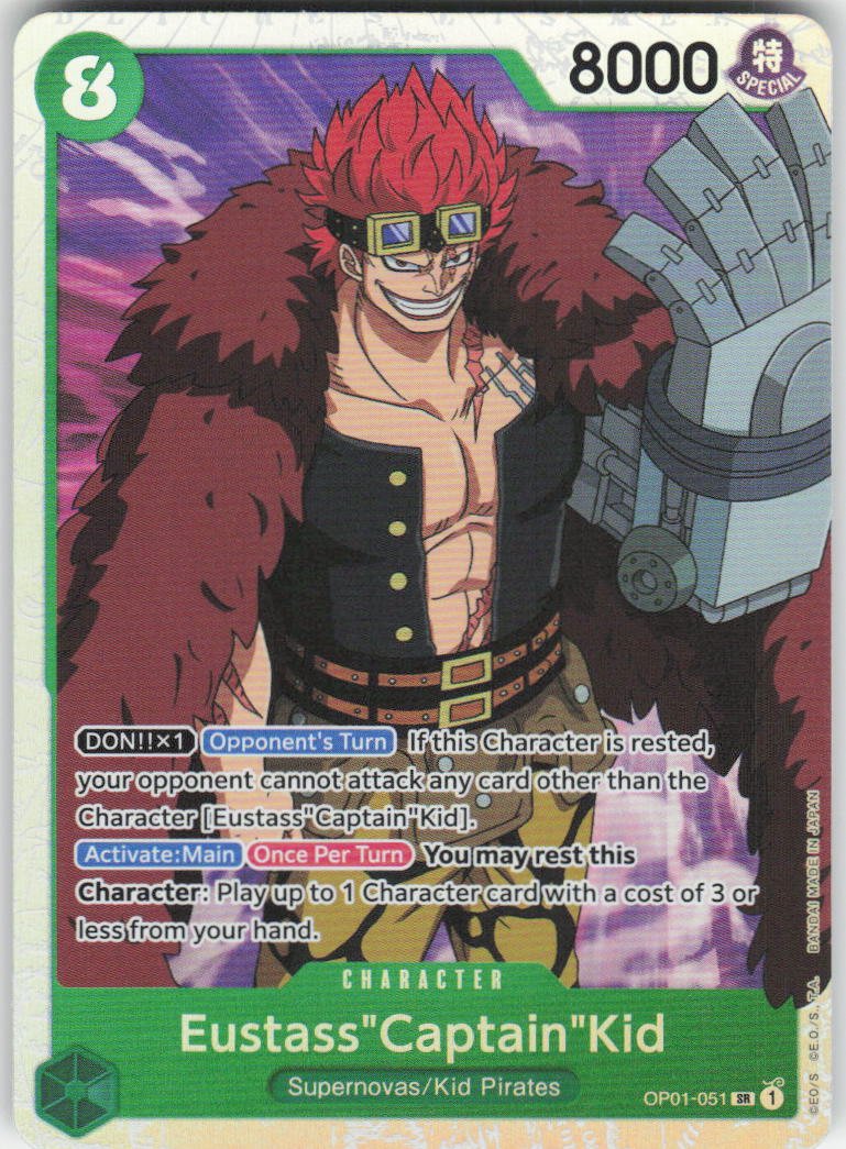 Eustass"Captain"Kid SR Romance Dawn OP01-051 NM
