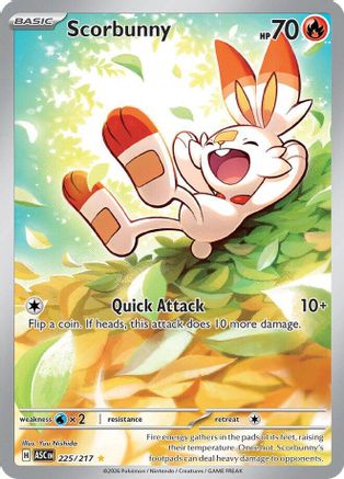 Scorbunny 225/217 Illustration Rare Ascended Heroes NM/M