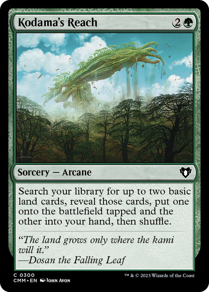 Kodama's Reach 300 Common Commander Masters NM/M