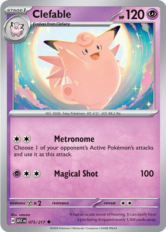 Clefable 075/217 Uncommon Ascended Heroes NM/M